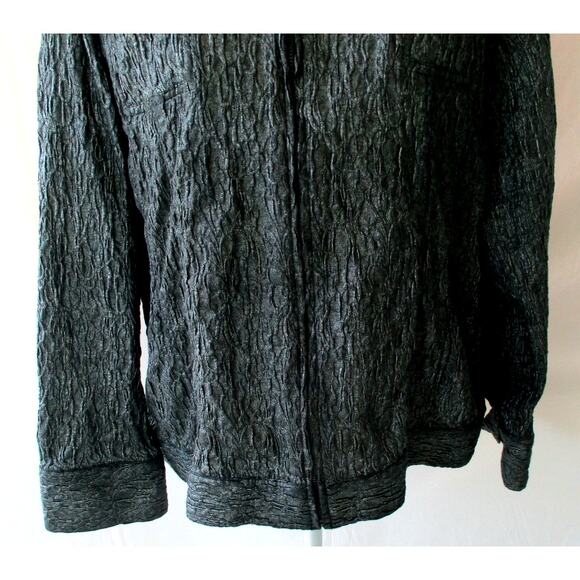 Chico's Women's Silver Long Sleeve Full Zip Snap Cuff Unlined Jacket Size XL - Picture 3 of 10